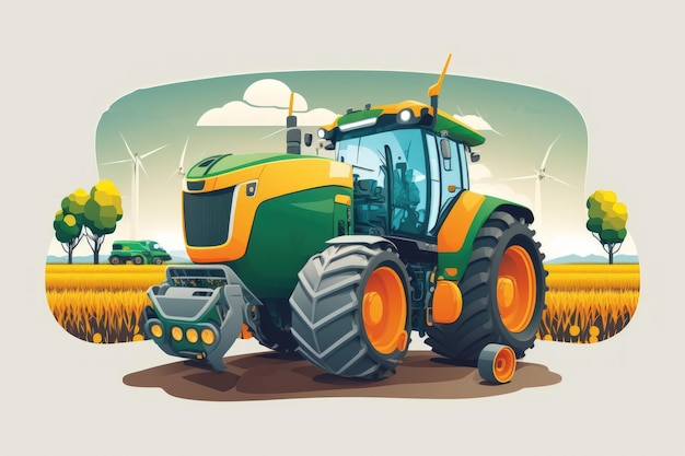 Tractor that is autonomous and intelligent Agriculture 40s digitalization and change Smart farming