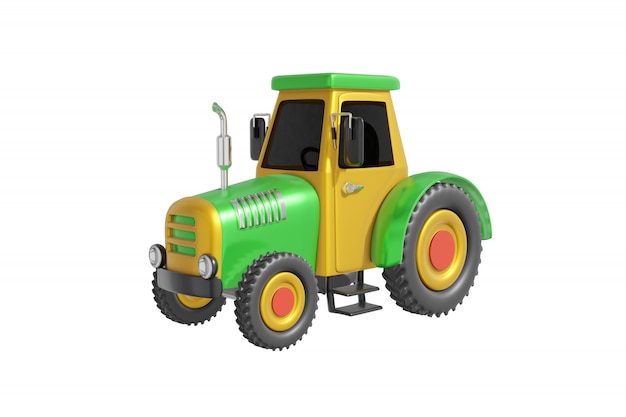 Photo tractor toy with wheels