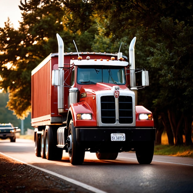Грузовик-прицеп для доставки грузов по сухопутным автомагистралям