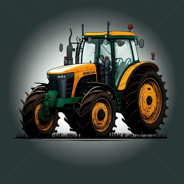 Tractor Vector Illustratie Onstopbare kracht Krachtige Tractor Vector Illustratie