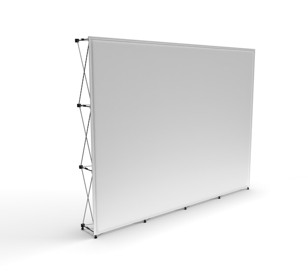 Trade exhibition stand Wall Banner 3D rendering visualization of exhibition product