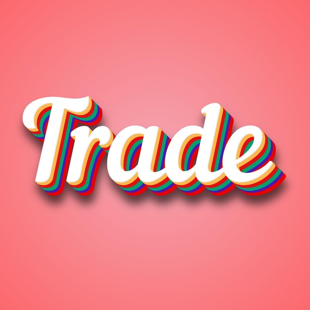Trade Text Effect Photo Image Cool
