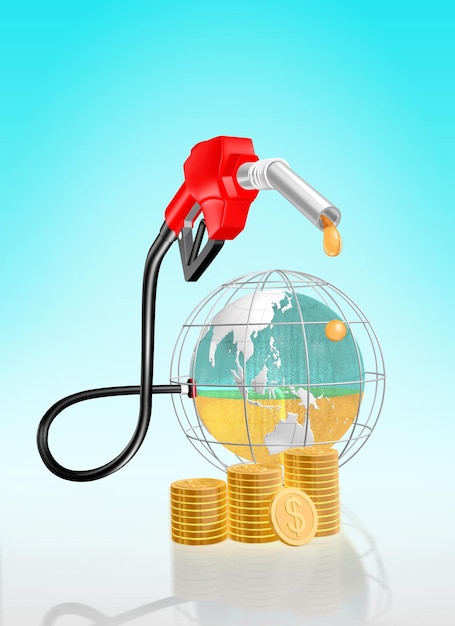 Trade in the world oil market at high prices3d illustration