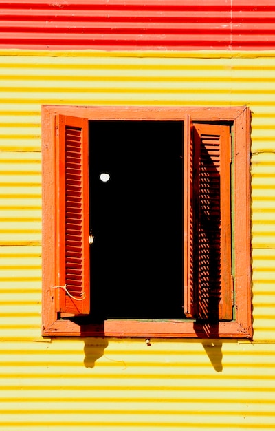 Tradicinal colorful windows in Buenos Aires