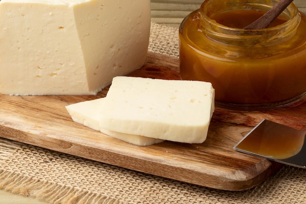 tradicional brazilian cheese with mango jam