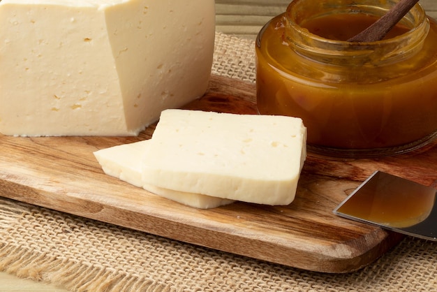 Tradicional Brazilian cheese with mango jam