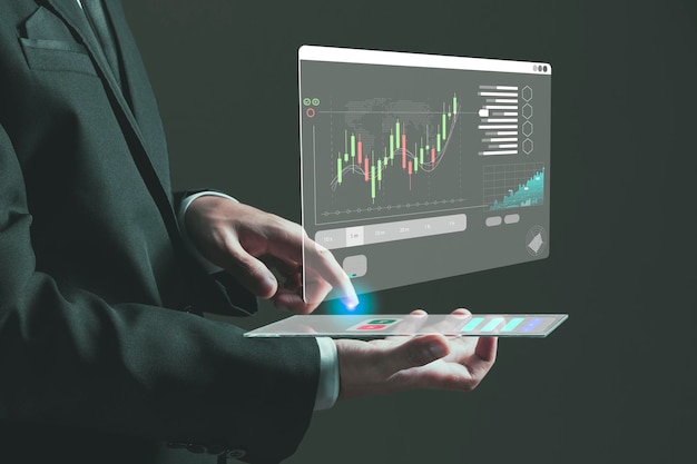 Trading forex data information displayed on a stock exchange interface