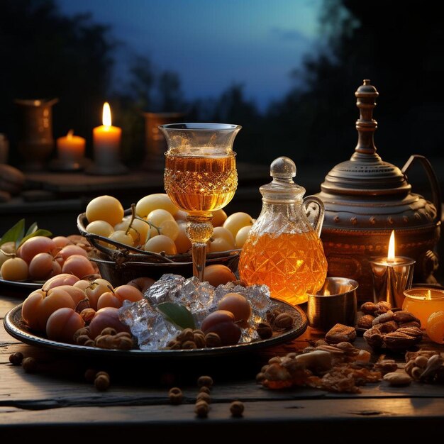 Traditie getransformeerde Ramadan achtergrondfoto