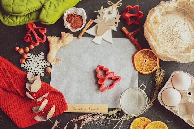 Foto la tradizione di festeggiare il natale e il capodanno panificio casalingo che cucina dolci tradizionali delle feste