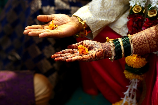 Photo tradition of getting married in the hindu religion