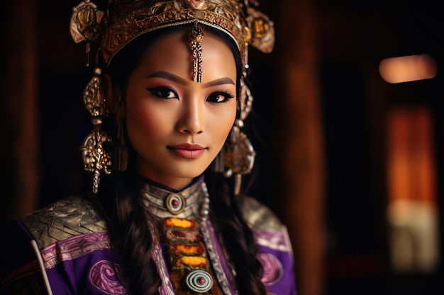 Tradition meets elegance Naga bride in purple and gold