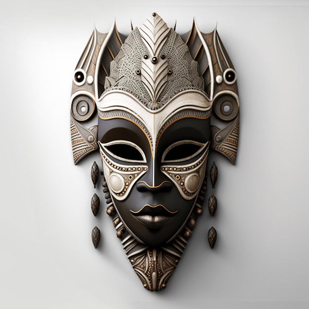 Photo traditional african mask on white background