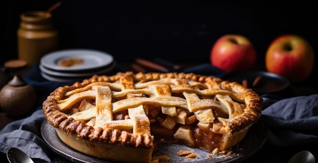 Traditional American apple pastry