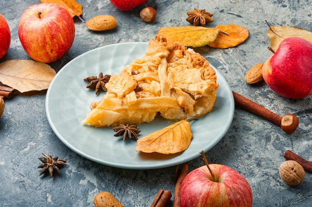 Traditional apple pie.