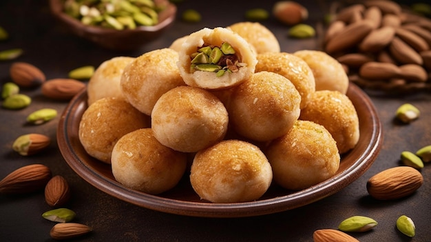 Photo traditional arabic eid sweets maamoul or mamoul cook