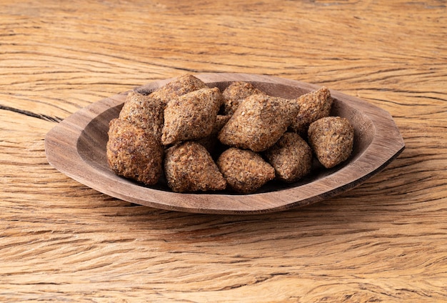 Photo traditional arabic fried tiny kibbeh typical brazilian snack