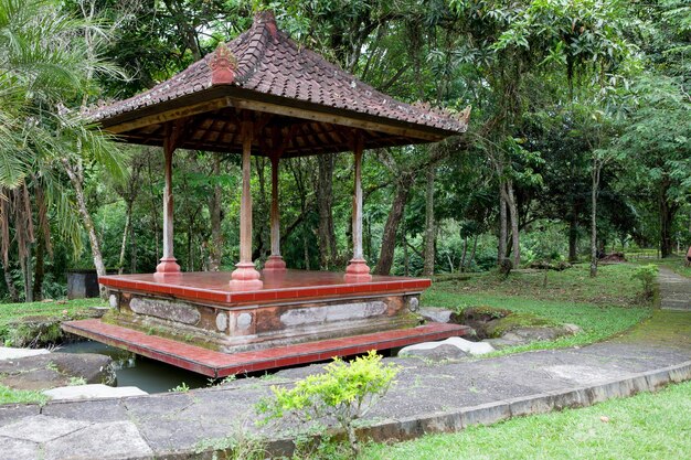 Traditional architecture of the arbor on Bali