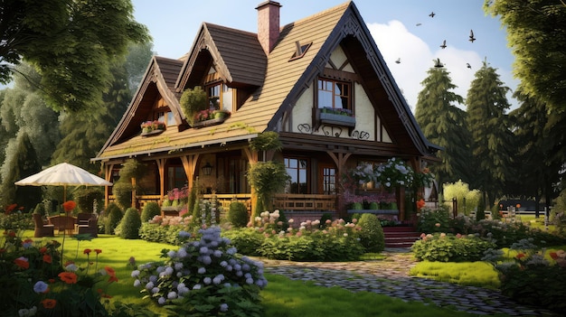 Traditional architecture house building