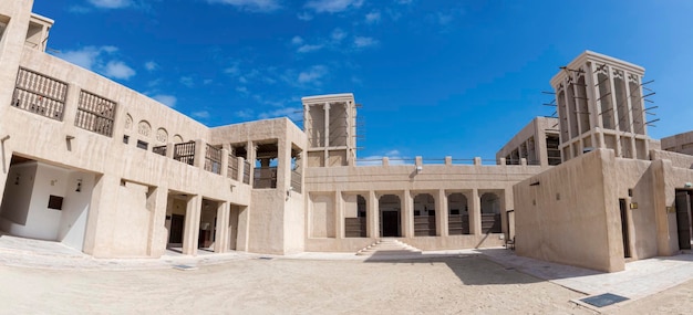 Traditional architecture in the old district of dubai creek area