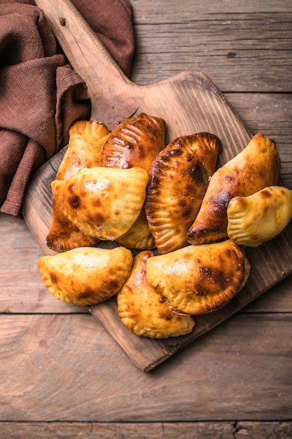 Traditional Argentine empanadas stuffed with meat