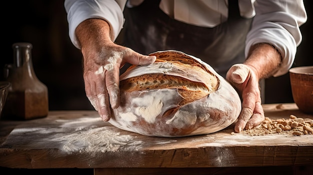 Traditional Artisan Breadmaking AI Generated