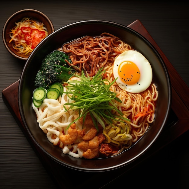 traditional asian instant noodles