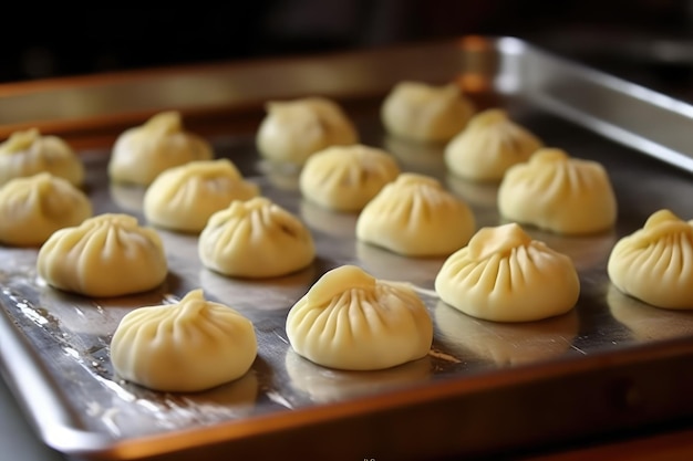 A traditional Asian specialty manti showcases the vibrant flavors of various Asian nations