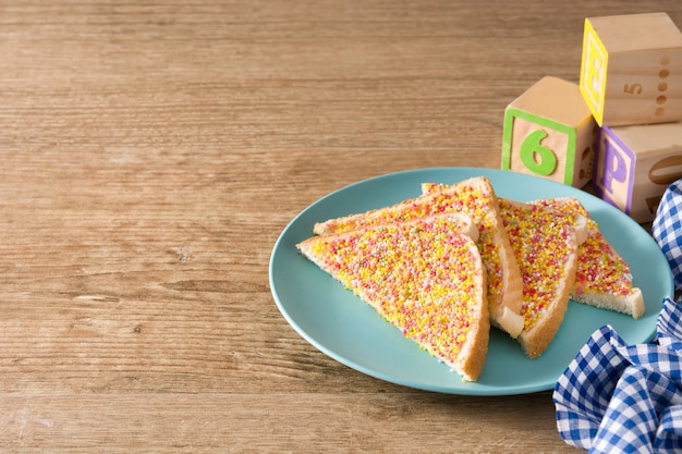 Traditional Australian fairy bread 