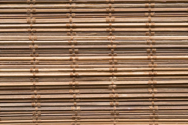 Traditional bamboo mat closeup as a background