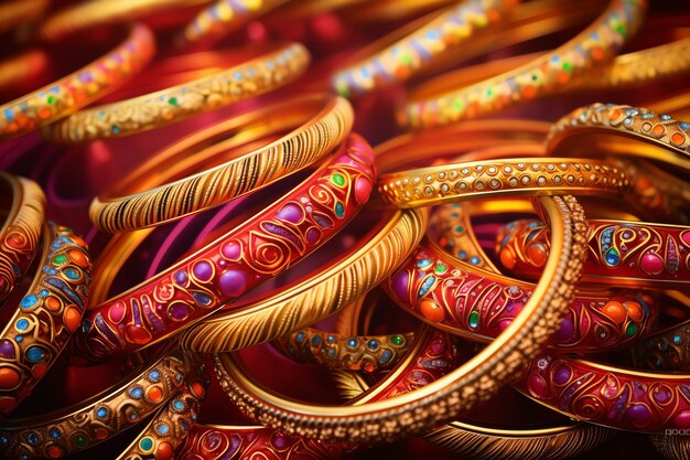 Traditional bangles diwali background