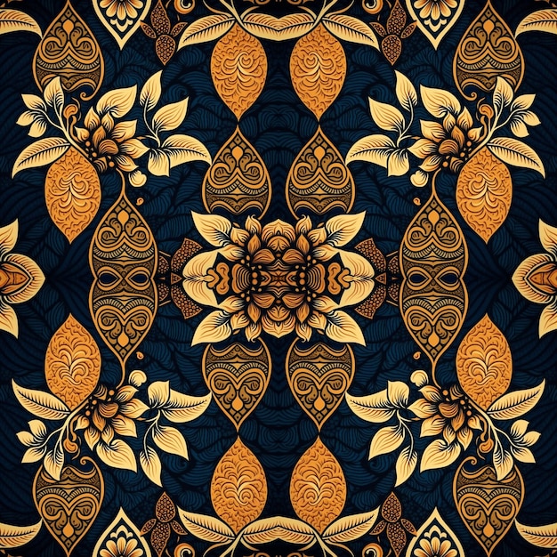 Traditional batik seamless pattern