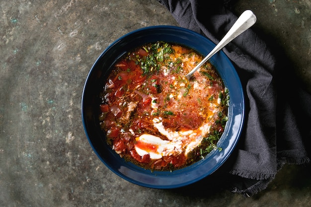 Traditional borscht soup