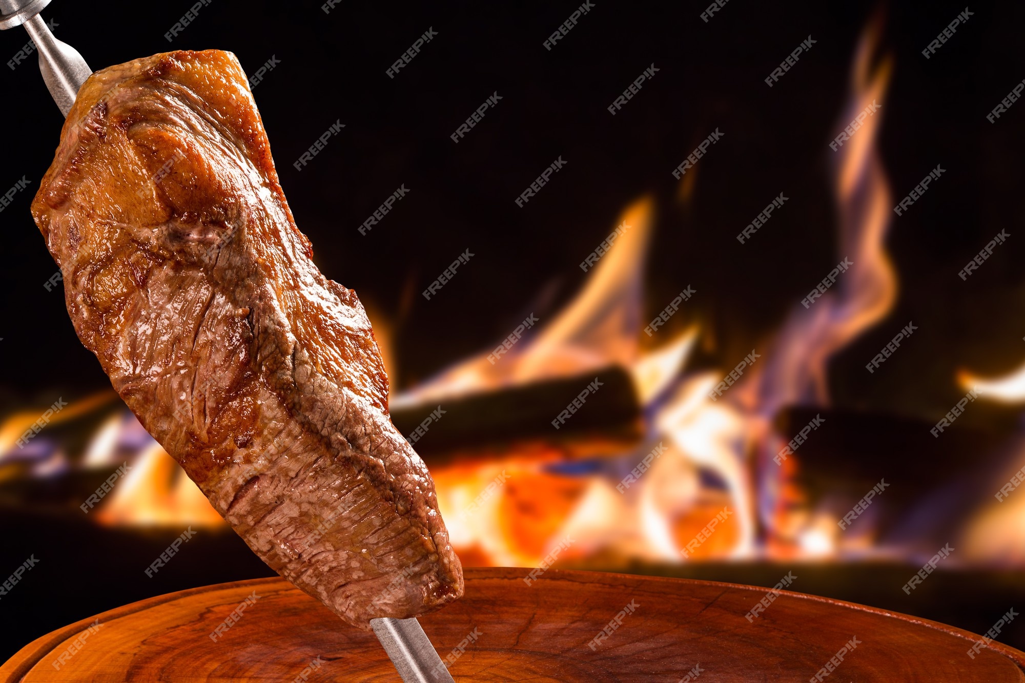 Churrasco Picanha Brazilian Barbecue Isolated Stock Image - Image of  eating, fire: 66395801