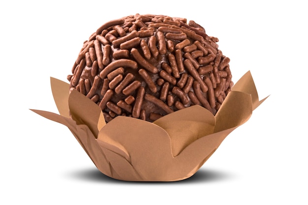 Traditional Brazilian brigadeiro isolated