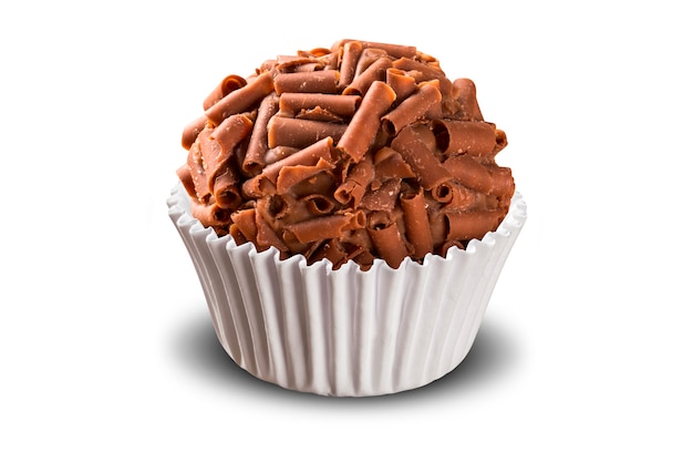 Traditional Brazilian brigadeiro isolated