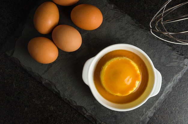 Traditional Brazilian dessert, milk pudding.