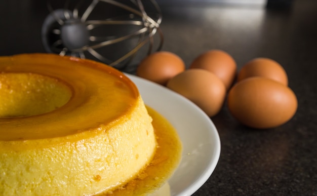 Traditional Brazilian dessert, milk pudding.