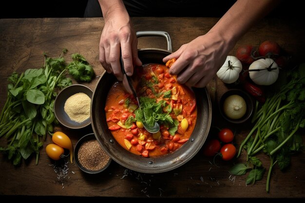 맛있는 재료로 만든 브라질 전통 음식 모케카 스튜