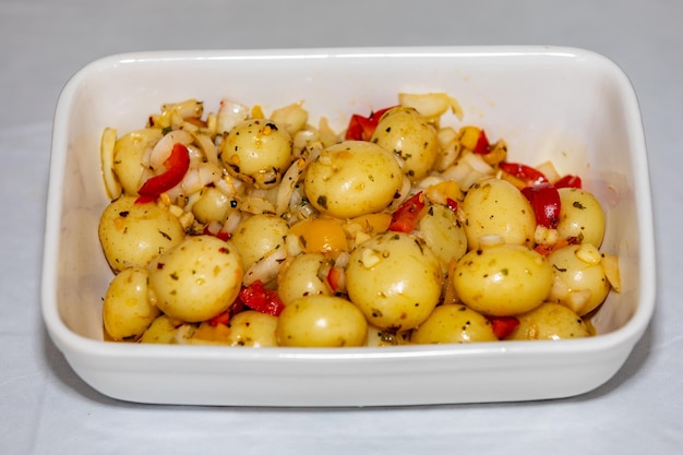 Traditional Brazilian snack canned potato known as quotBatata bolinhaquot