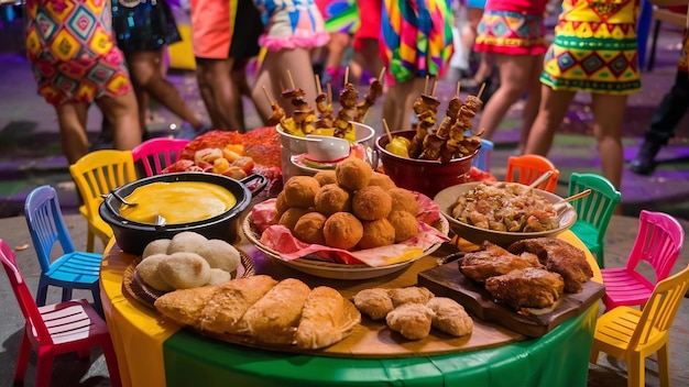 Photo traditional brazilian snacks served at parties snack bars bars and events