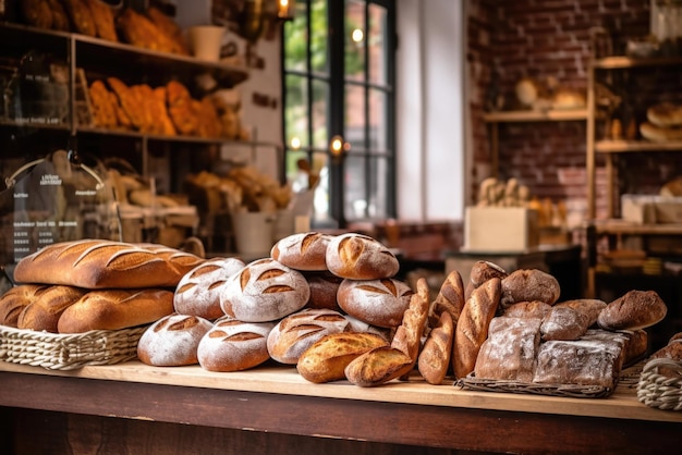 traditional bread bakery background