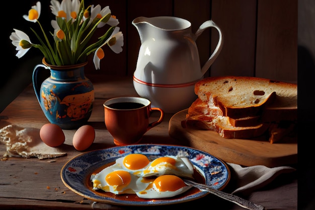 Traditional breakfast eggs