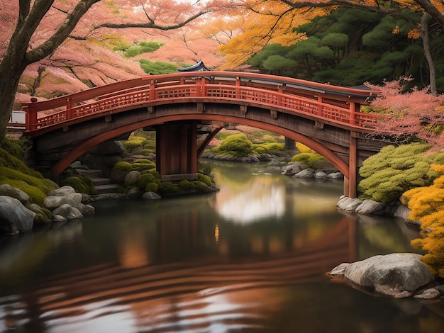 Photo traditional bridge in japanese culture