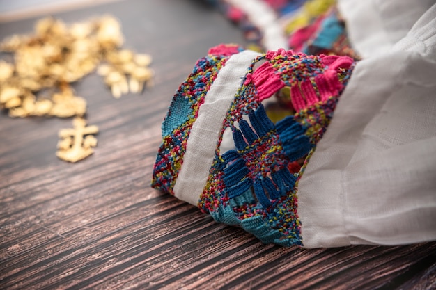 Photo traditional camisole of the handmade peasant woman of panama