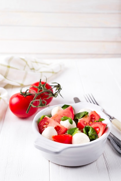 Traditional caprese salad