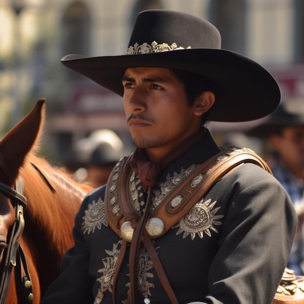 традиционные всадники чарро, символизирующие элегантность и традиции Мексики