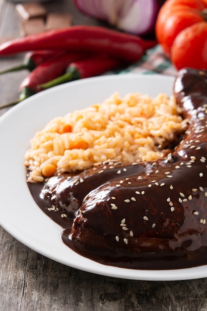 Traditional chicken  mole Poblano