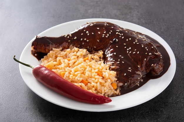 Traditional chicken  mole Poblano