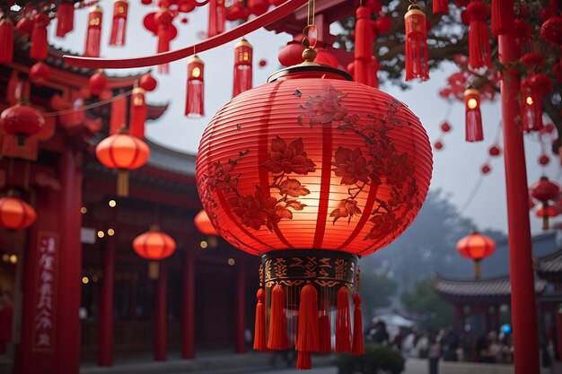 Traditional china festival red lantern