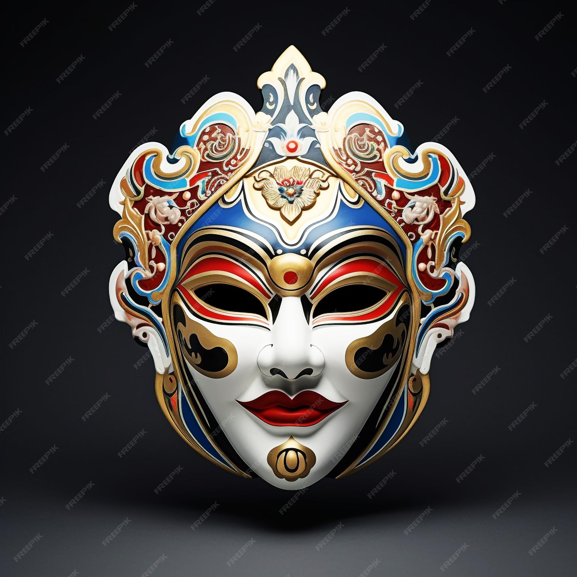 Premium Photo Traditional Chinese Art Peking Opera Face mask Premium Photo Traditional Chinese Art Peking Opera Face mask